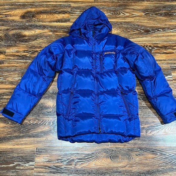 Ralph Lauren Polo Boys L 16‎ / 18 Vintage Blue Puffer Coat Jacket - Picture 1 of 12